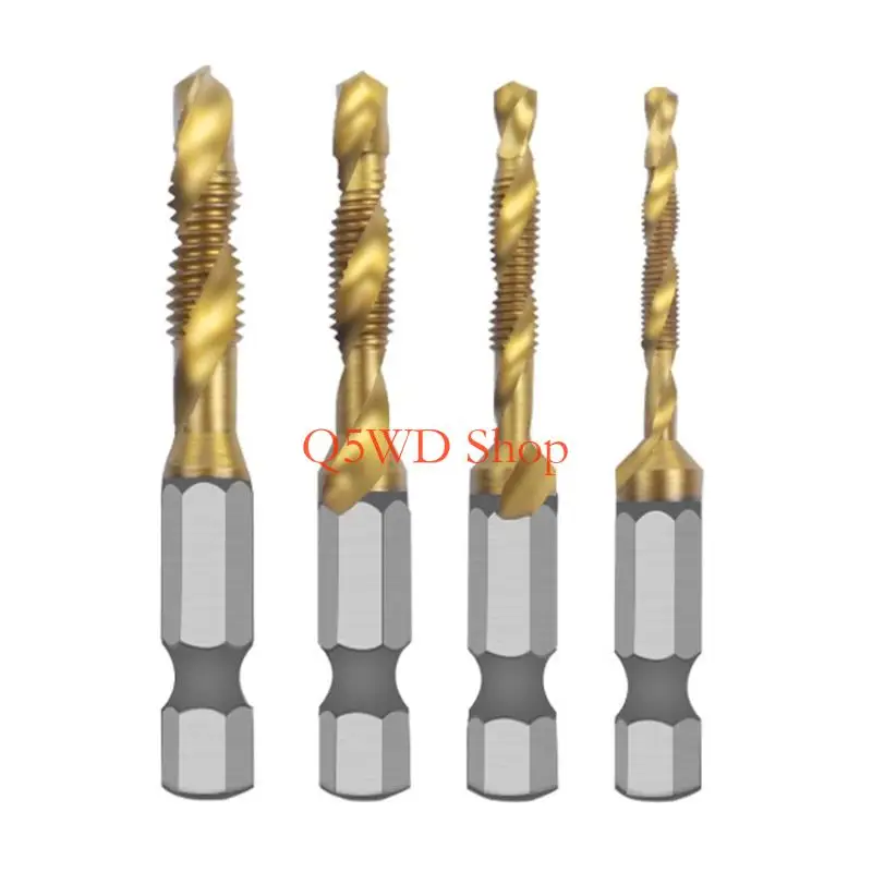 Q5WD Spirals Flute Tapping Bit Set Corrosion Resistant Efficient Chip Removal