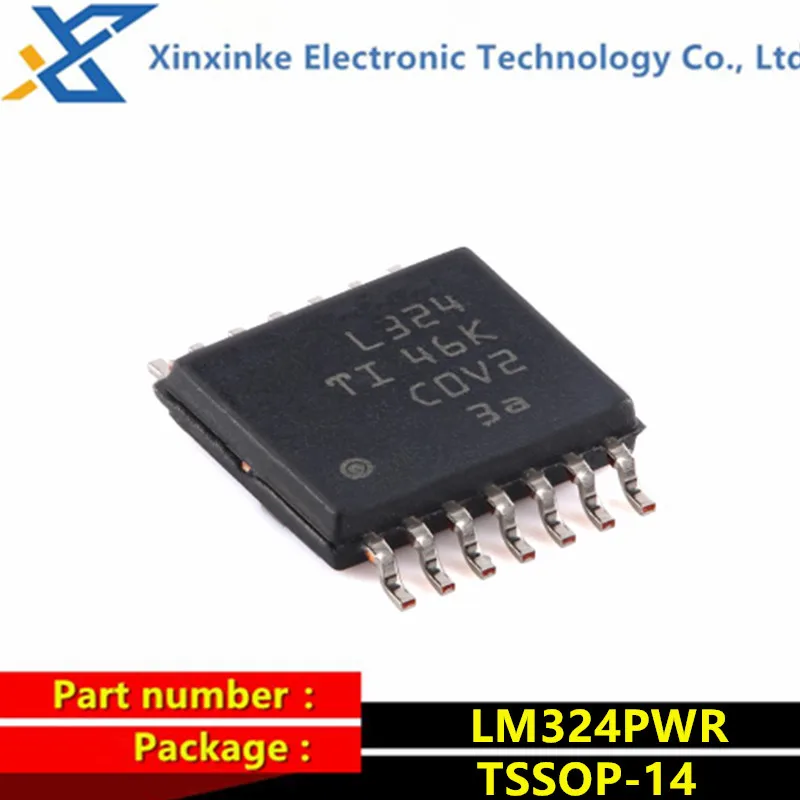 10PCS LM324PWR TSSOP-14 Operational Amplifiers Op Amps Quad GP Op Amp ICs Rail-to-Rail Brand New Original