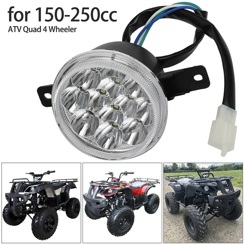 

12V LED Front Left & Right Head Light Lamp For 150Cc 200Cc 250Cc Taotao D-Type Baja Yamoto Coolster Kazuma ATV Quad