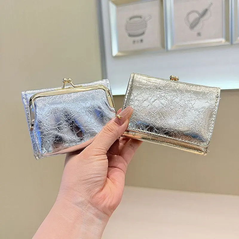 Soft Leather Metal Clasp Wallet Compact Versatile Elegant Design Korean Style Female Wallet Integrated Design by Deni