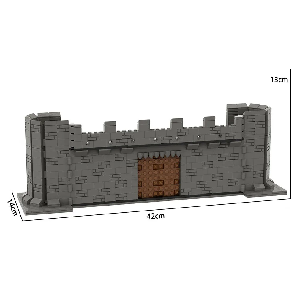 MOC Ancient Chinese Style Bricks Toys Military City Wall City Gate DIY Model Building Blocks Base Fence Compatible With LEGO