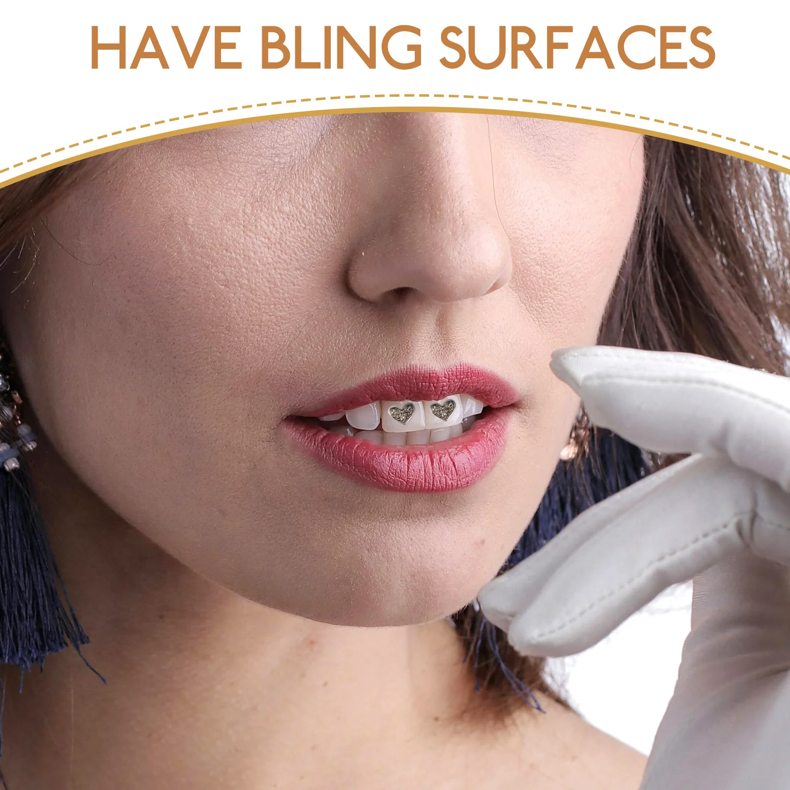 

1 Box Heart Shaped Pearl Tooth Rhinestones Kit Teeth Jewelry Decor Diy Dental Accessories Shiny Manicure Decors Gift Women