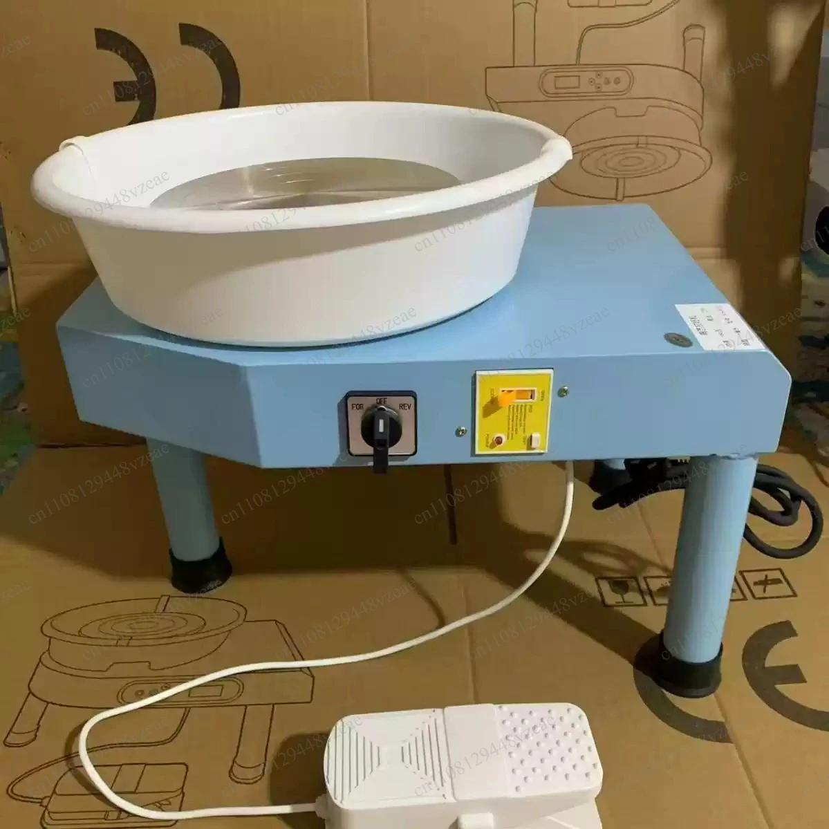 25CM 250W With Foot Pedal Clay Art Craft Electric Pottery Wheel Ceramic Forming Machine Screen
