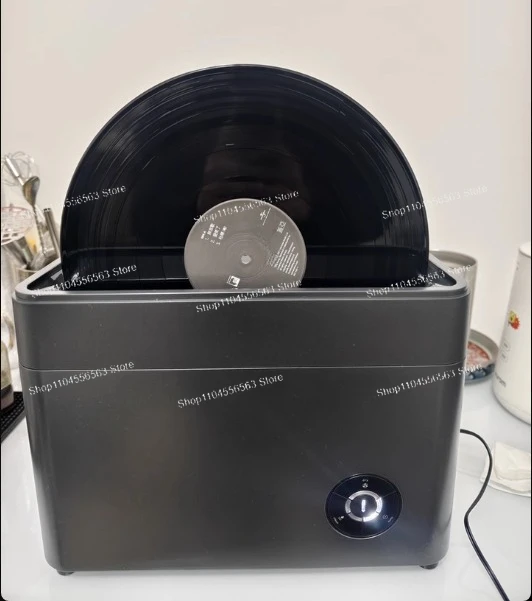 12-Inch Fully Automatic Ultrasonic Vinyl Record & CD Cleaner with Air Dry and Multi-Purpose Cleaning Functions