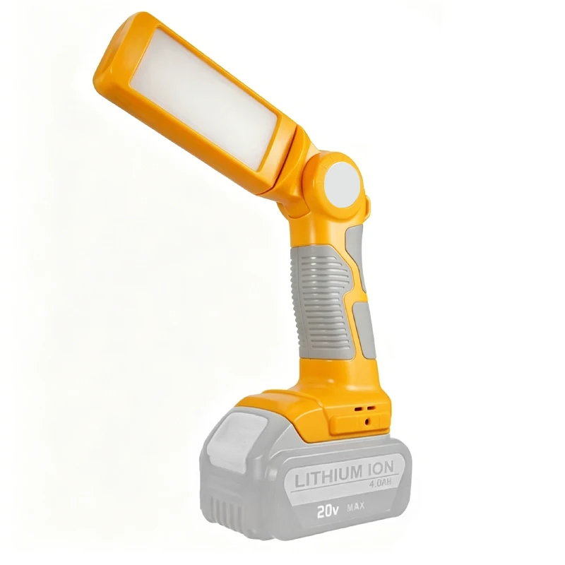 For Dewalt 14.4-20V LED Work Light 12W 1000LM Cordless Handheld Flashlight Spotlight Desk Lamp with USB for Dewalt DCB203 DCB205
