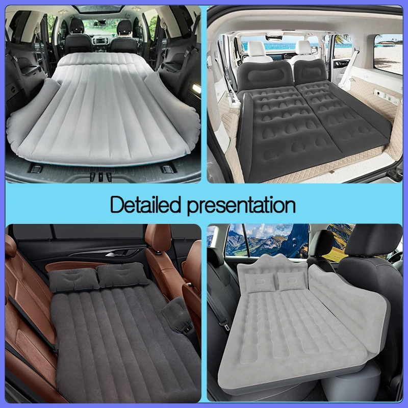 Car Outdoor camping Car Inflatable PVC single double flocking car mattress travel SUV trunk Travel bed