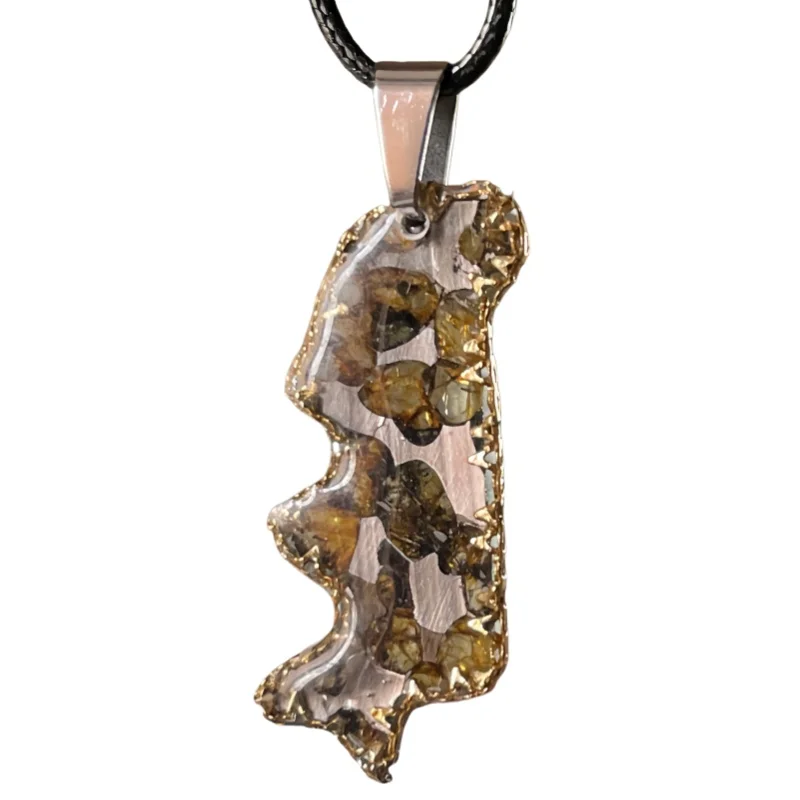 3.6g Seymchan Olive Meteorite manual Pendant Olive Meteorite Natural Olive Meteorite Necklace Pendant Specimen Collection- LB140
