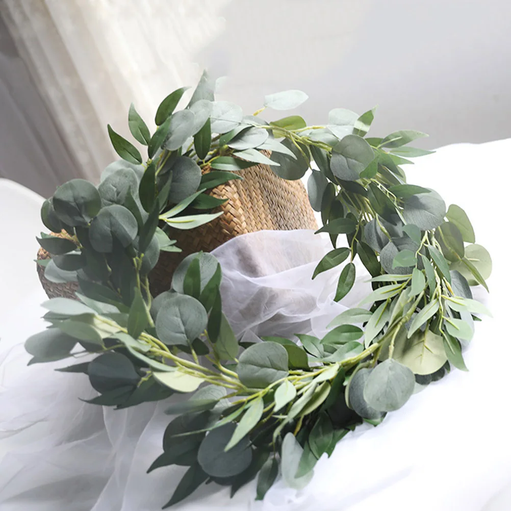 

1pc 2 Meter Artificial Vine Plants Simulation Greenery For Wedding Bedroom Decor Eucalyptus Leaves Hanging Fake Plant Party
