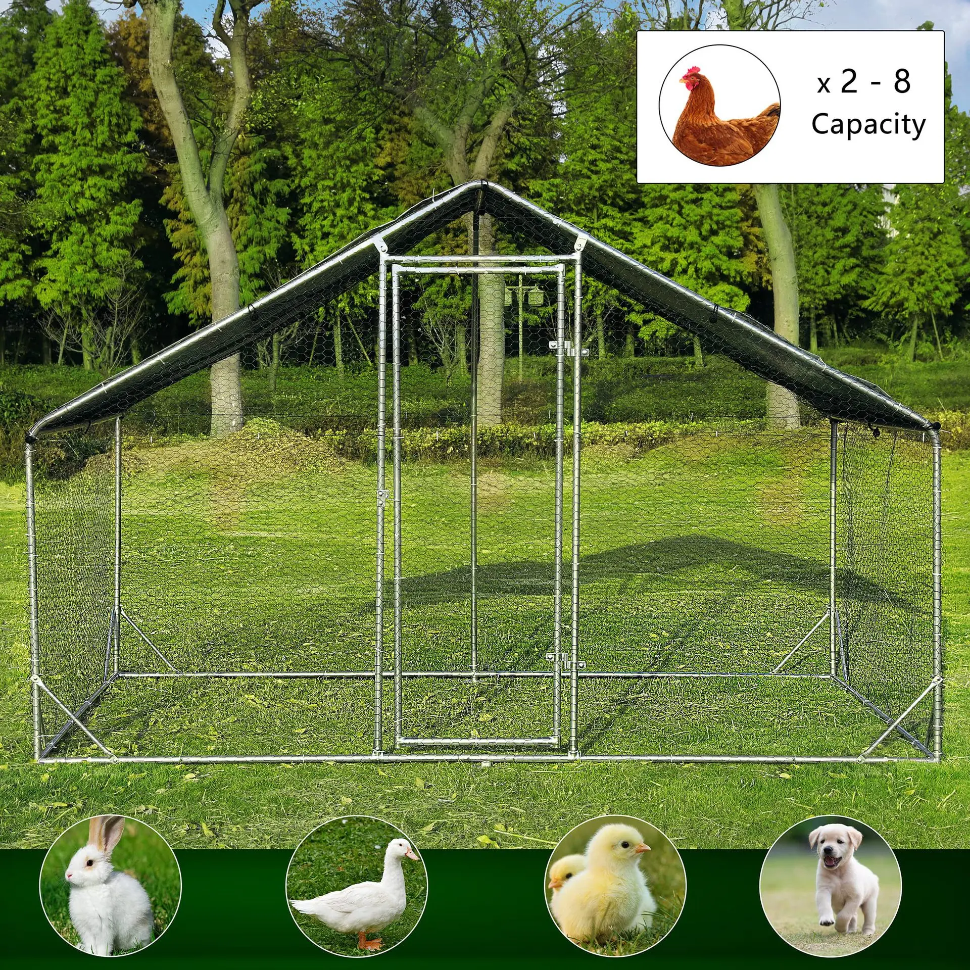 

Chicken cage, breeding removable non-deforming large chicken cage, outdoor metal cage duck cage rabbit cage