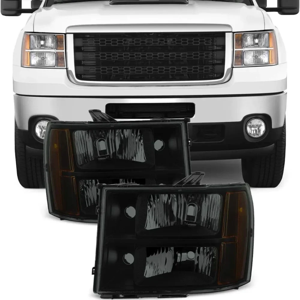 

1 Pair Headlight Head Light for GMC Sierra 2007 2008 2009 2010 2011 2012 2013 2014