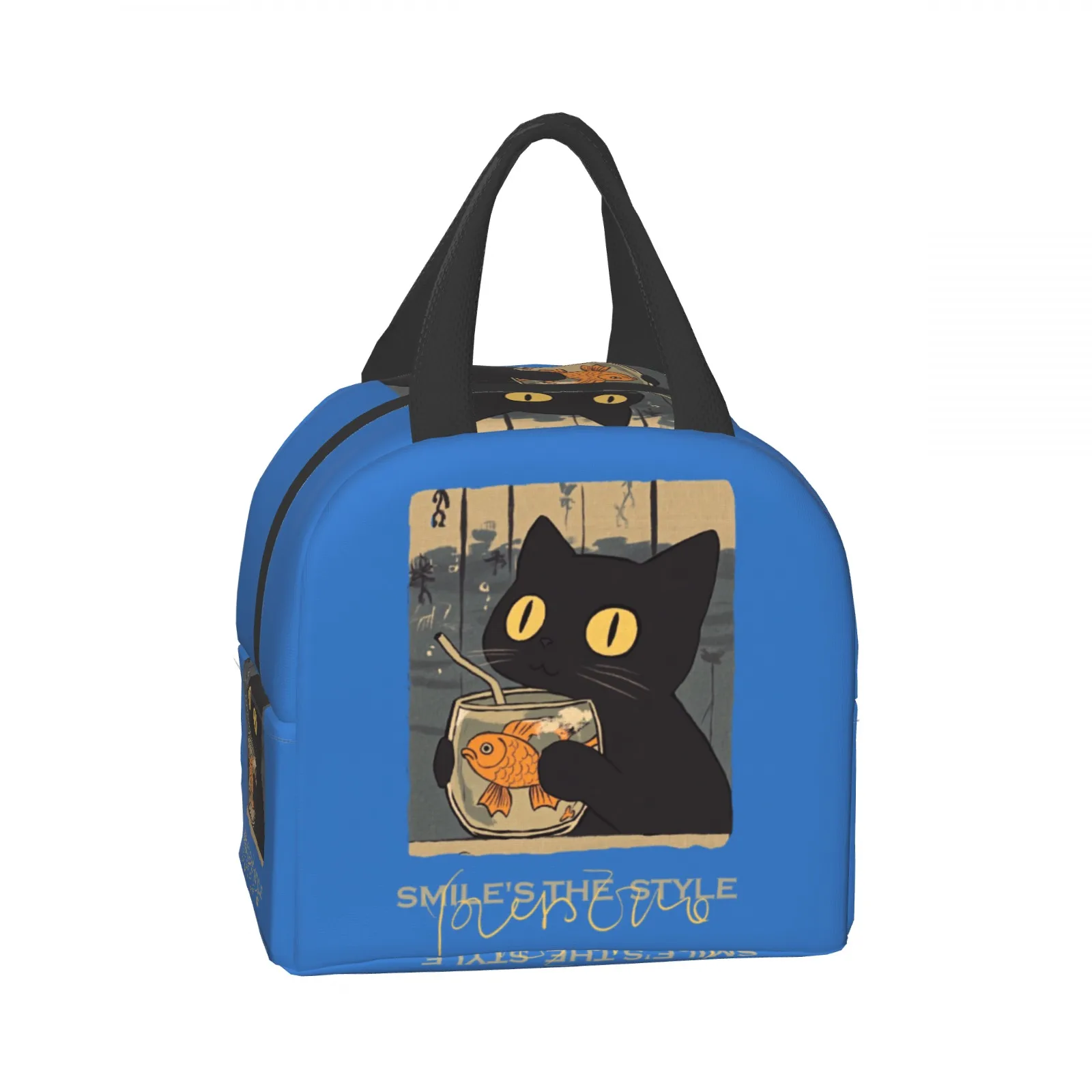 

Funny Cat Lunch Bag Women Men Cooler Thermal Insulated Lunch Boxes for Adult Office Children Laptop Bag Back to School