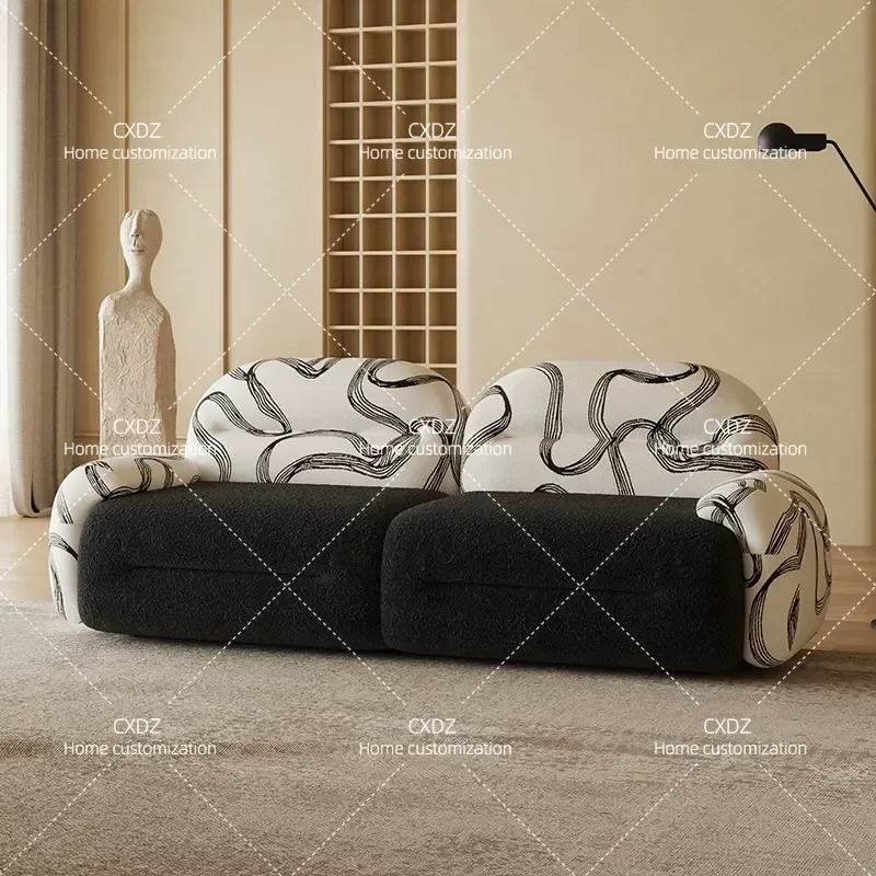Modern Simple Special Shaped Straight Row Sofa Creative Living Room Furniture for Clothing Store Beauty Salon Rest Area