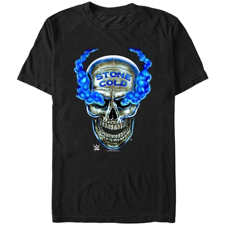 

Men's Black Stone Cold Fighting T-Shirt Men's Women's Oversized Casual Short Sleeve Crew Neck Cotton Tee Sport Top Summer