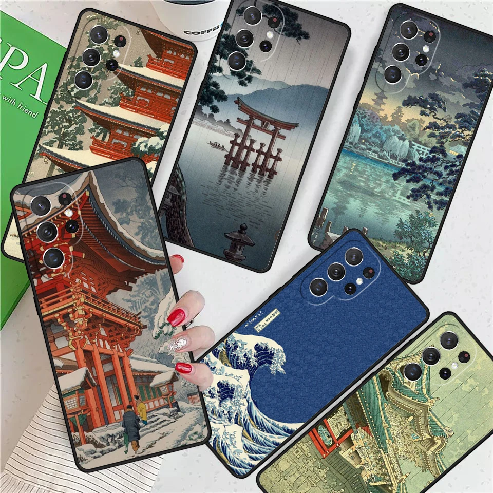 Ukiyo-e Japanese Style Art For Samsung Galaxy S24 Ultra S21 S22 S8 S9 S10 5G Note 10 20 Plus FE S23 Phone case Cover Coque