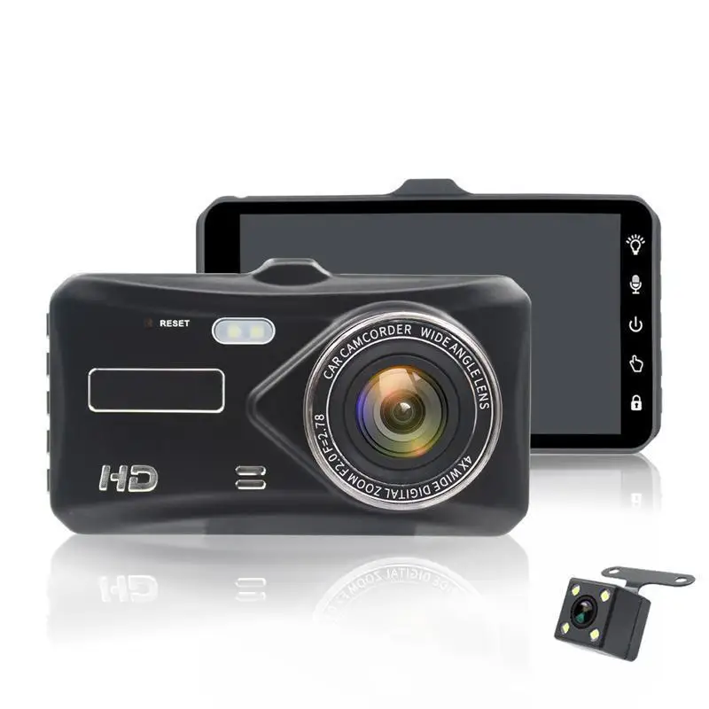 

4 inch dual lens car newest hd 1080p front and rear review automobile data driving recorder 4g wifi camera mirror B409 car DVR
