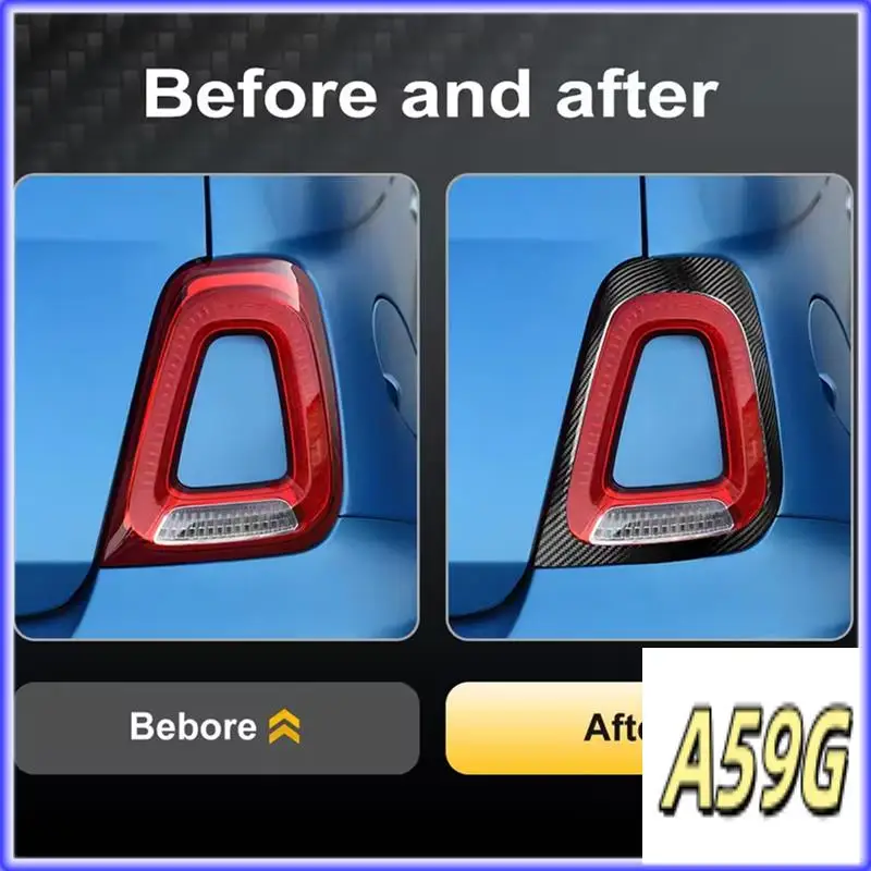 G9-Car الخلفي الذيل غطاء خفيف الذيل غطاء خفيف Forfiat 500 ملصق ألياف الكربون الصلب الحقيقي