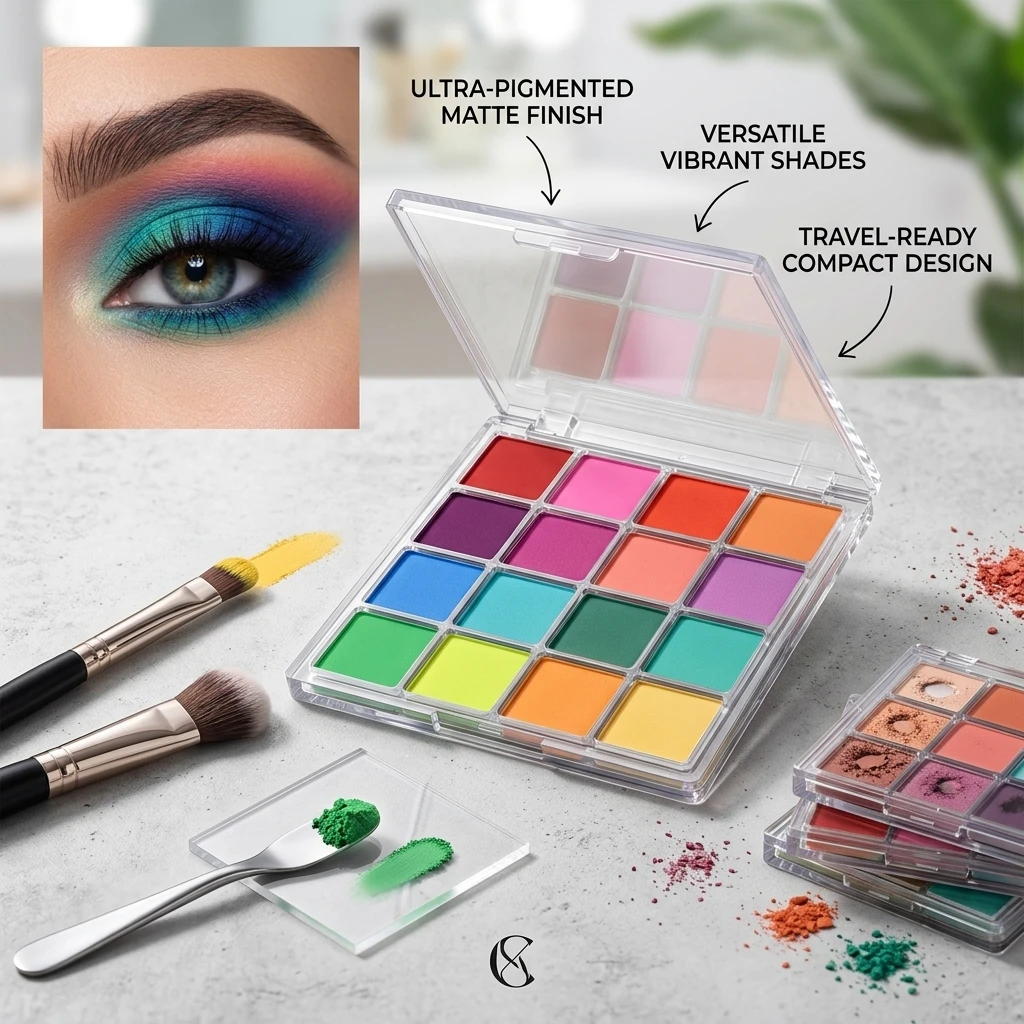 16-Grid Christmas Color Eye Shadow Palette Waterproof Long Lasting Matte Colorful High Pigmented Eyeshadow Eyes Makeup Cosmetics