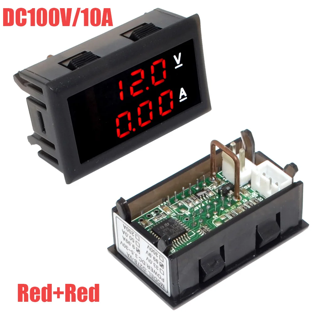 Digital Voltmeter Ammeter DC 33V 999mA/10A Dual LED Display Voltage Tester Volt Gauge AMP Current Detector Meter Monitor