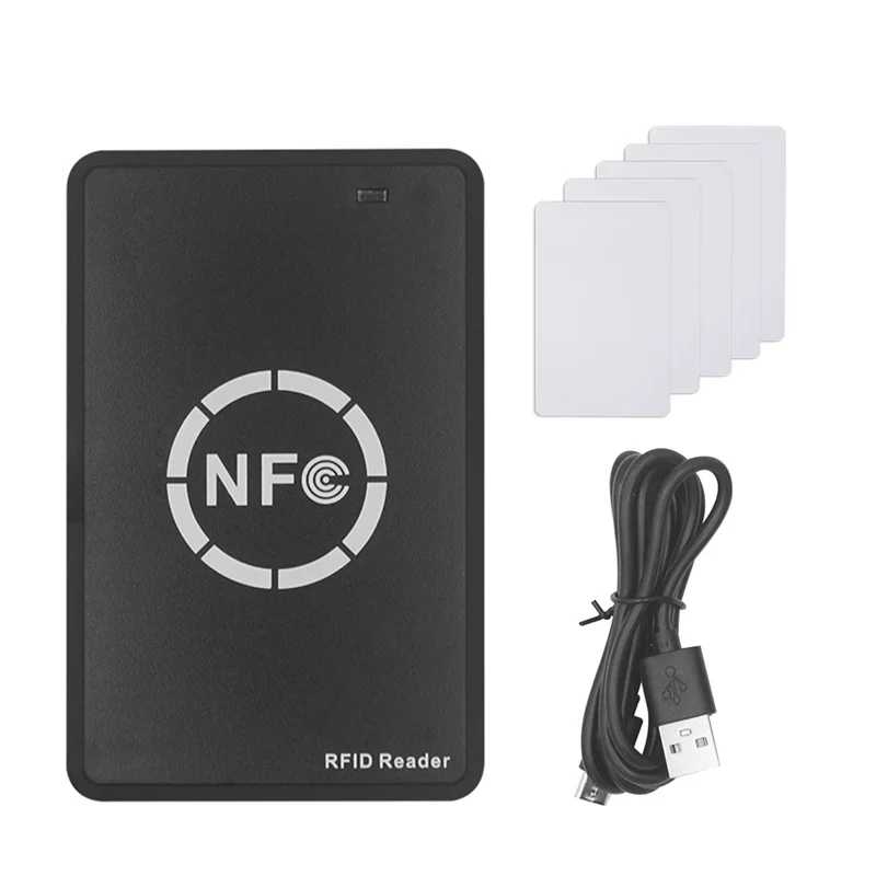 

RFID NFC смарт-чип-ридер/запись + 5XCUID-карта 125K 13,56 м копир RFID-дубликатор тегов копия клон ID IC ключ значок копия