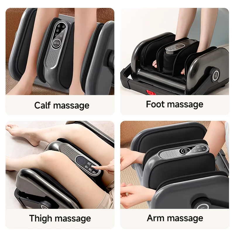 Electric Shiatsu Lymphatic Drainage Foot & Leg Massager Pedicure Reflexology With Air Bag & Heat Feature Body Application