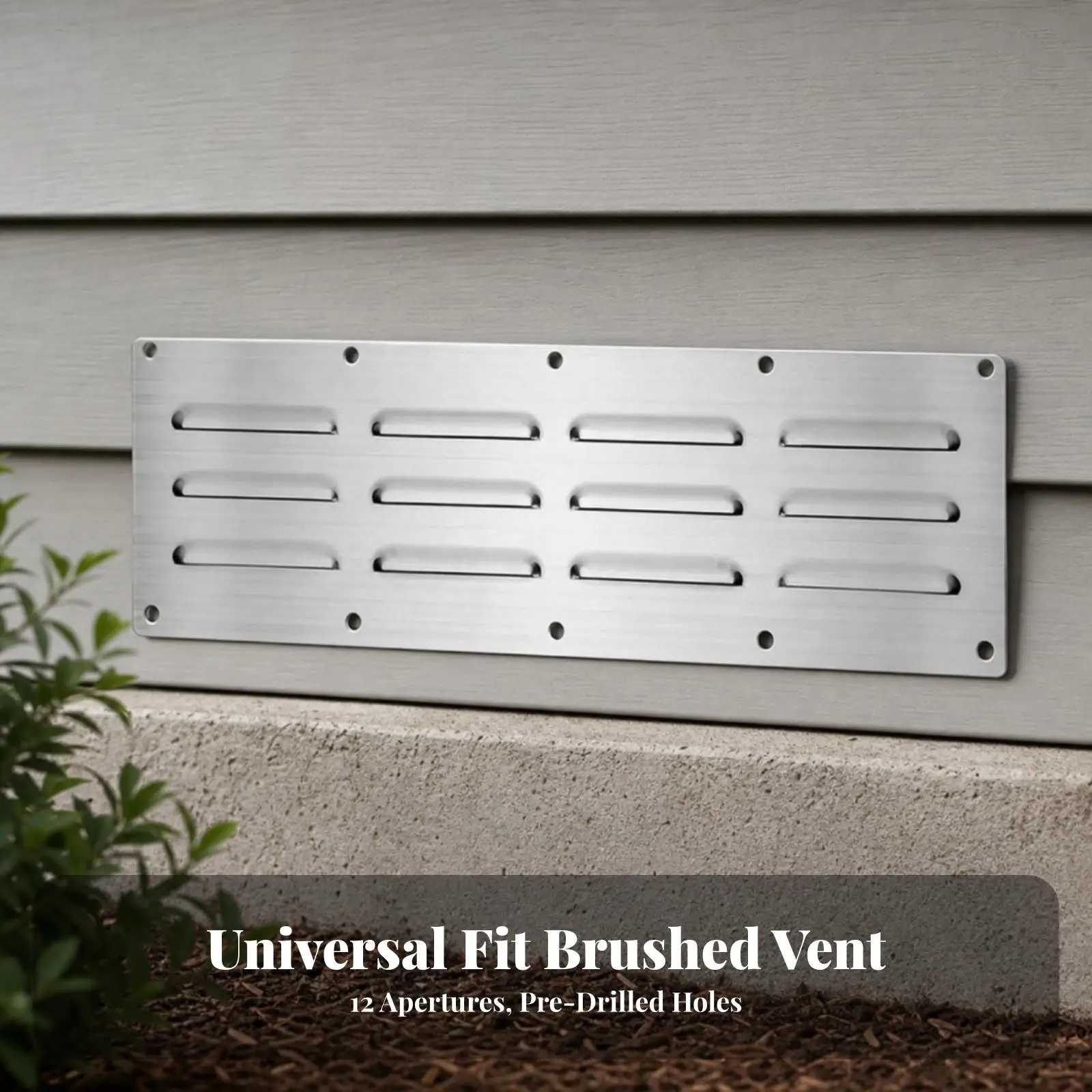 Steel Air Outlet Panel for Built-in Barbecue Enclosure Fireplace Surround Kitchen Ventilation 3 Row