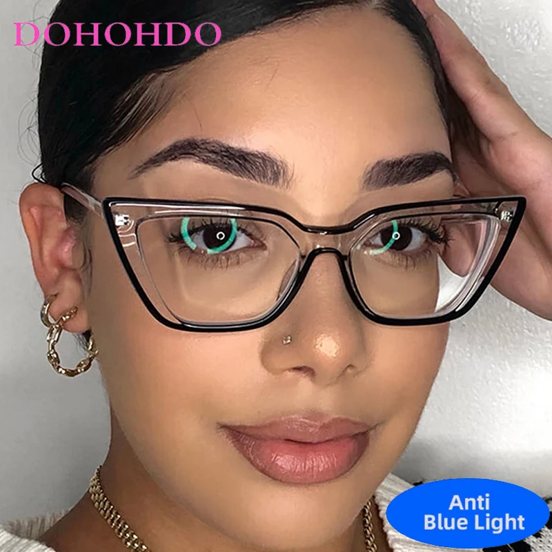 

TR90 New Fashion Vintage Cat Eye Eyeglasses Men Women Brand Designer Optical Spectacle Anti Blue Light Computer Eyeglasses Очки