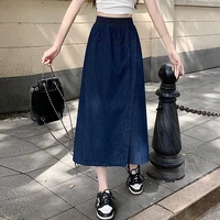 High Waist A-Line  Midi Denim Skirt for Women Slimming Sli Autumn Faion Small Stature Bodycon Skirts - Image 4