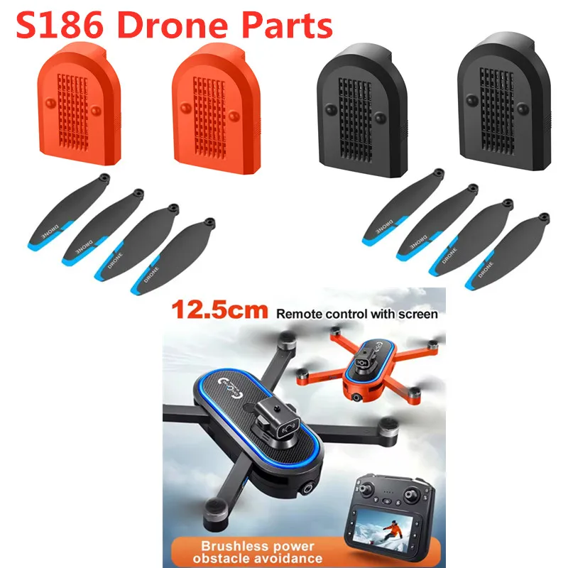 

S186 Drone Battery Original 3.7V 1600mAh Battery For S186 Drone Accessory S186 Drone Battery Propeller USB Line S186 Parts