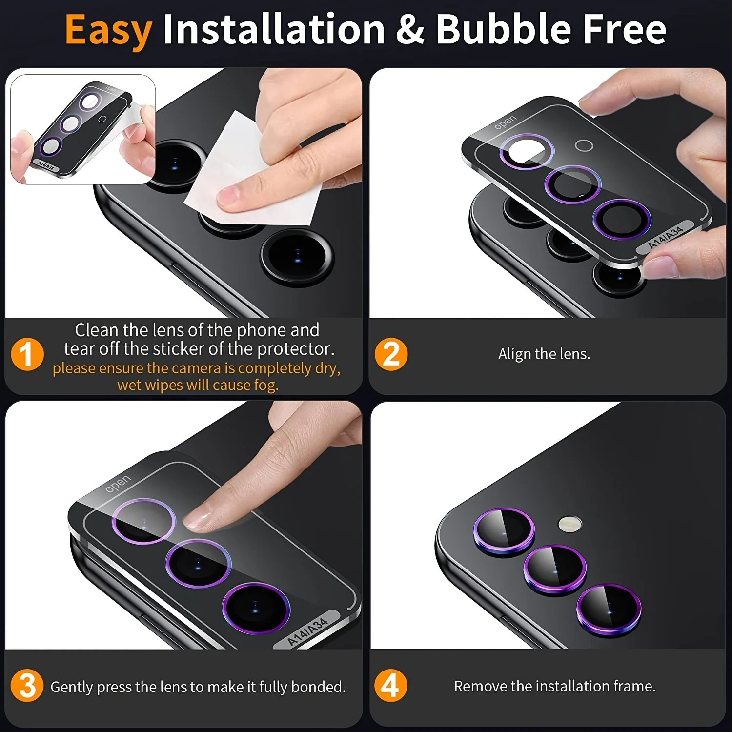 2pcs Titanium Metal Ring Tempered Glass Camera Lens Protector Cover for Samsung Galaxy S24 Ultra S23 Plus S22 New