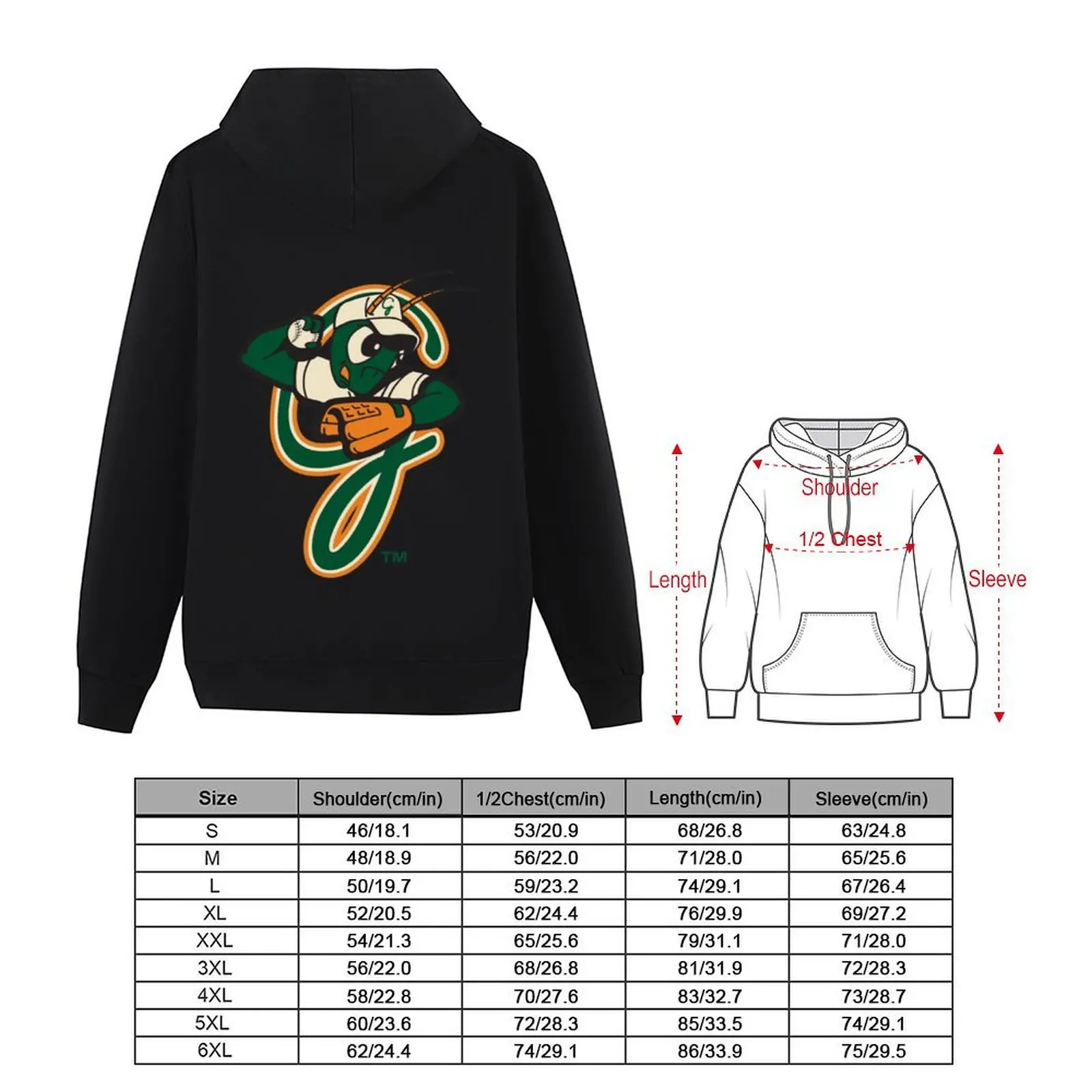 Greensboro Grasshoppers هوديي الجرافيك تي شيرت الرجال موضة الرجال ملابس للرجال الرجال الشتاء سترة كبيرة الحجم هوديي