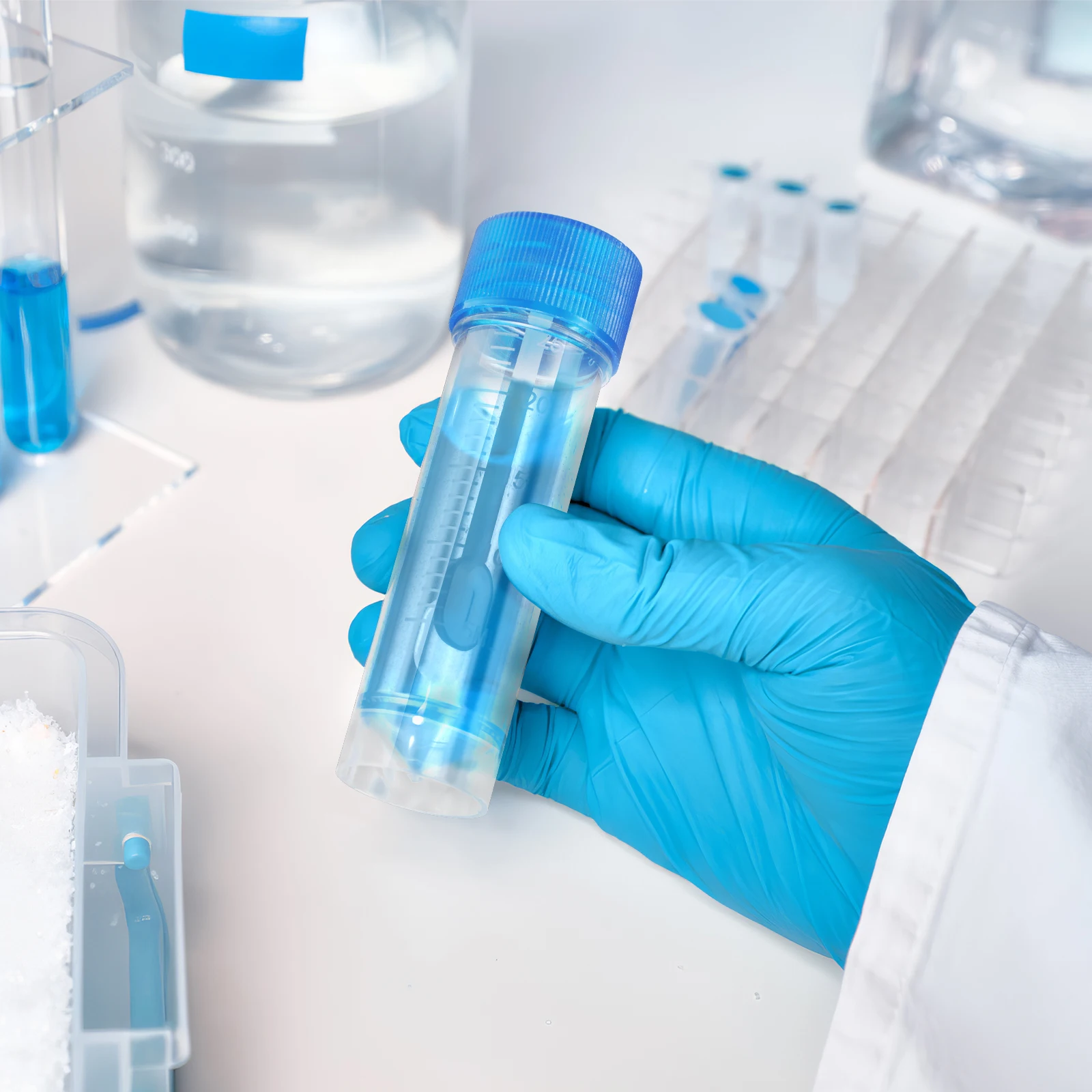 10Pcs Leak Proof Specimen Cups Disposable Plastic Containers for Fecal Sample Storage and Testing 25-30Ml Specimen Cups