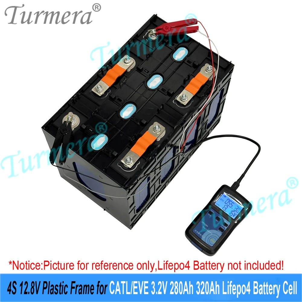 Turmera 12V 24V Ramka na akumulator z trudnopalnego tworzywa ABS PC z zatrzaskami do użytku z ognioodpornymi ogniwo Lifepo4 CATL EVE 280Ah 320Ah 105Ah — zdjęcie produktu 6