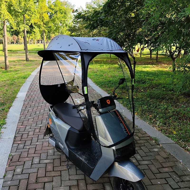

2025 Detachable E-Scooter Umbrella - All-Weather Canopy w/Quick Release, Reinforced Sun & Rain Shelter