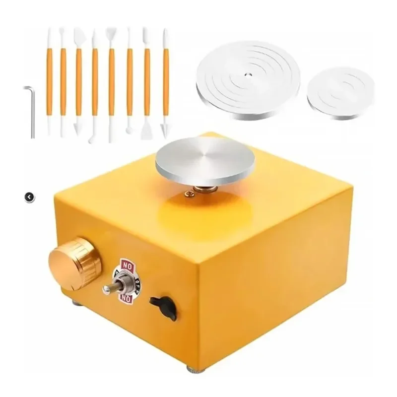 Mini Turntables Pottery Wheel Pottery Machine Electric Pottery Wheel DIY Craft Potter's Wheel Ceramic Tools Clay Tools with Tray