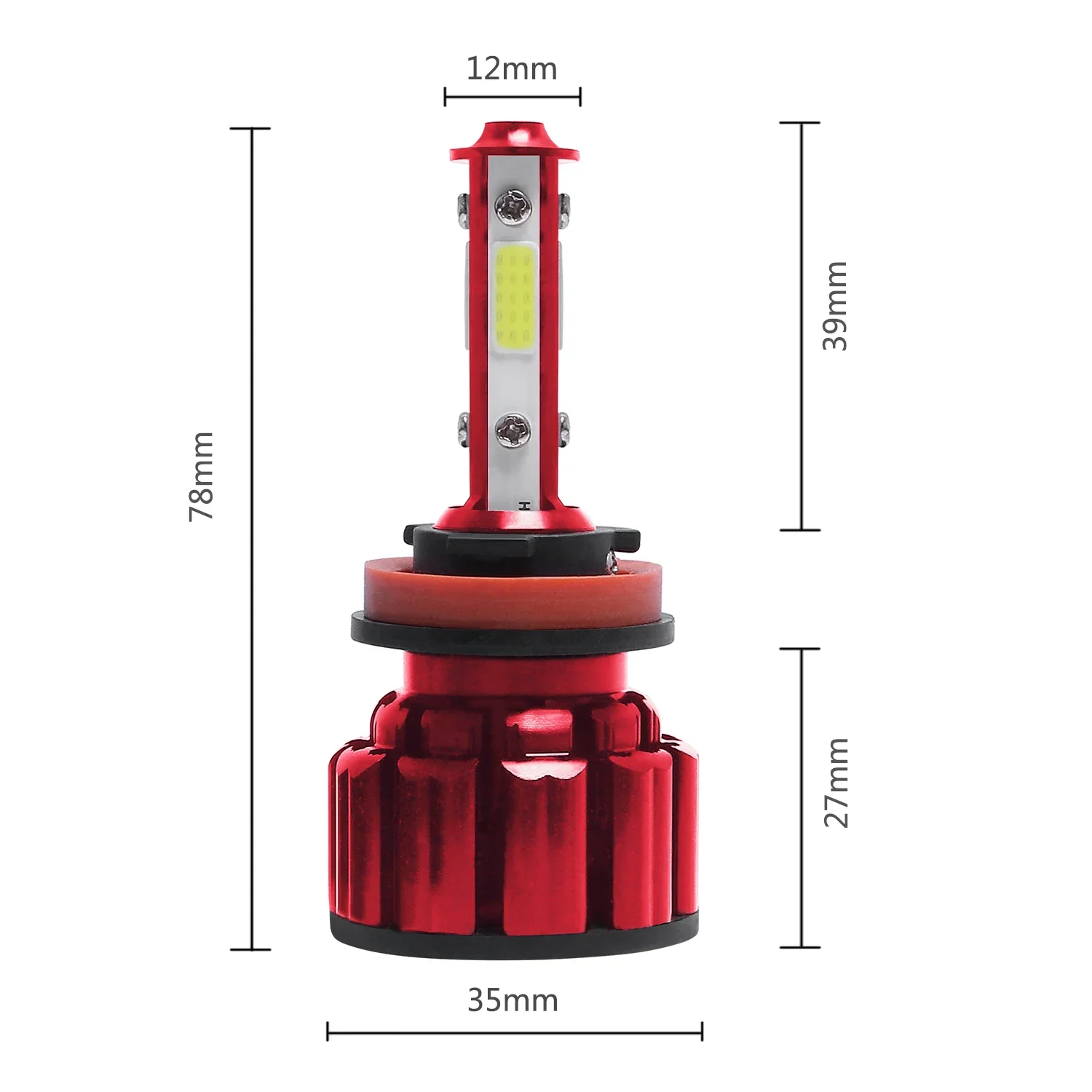 Super Penetrating Power In Fog Car Fog Light Bulbs H8 H9 H11 LED Headlight Bulbs 12V 52W 8000K COB Lamp for Your Safe Driving