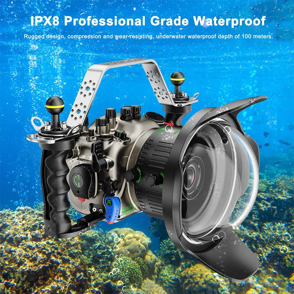 SeaFrog Waterproof Suitable for Sony A7C2 Underwater Camera Photography Waterproof Cover Aluminum Alloy A7CR Waterproof Diving