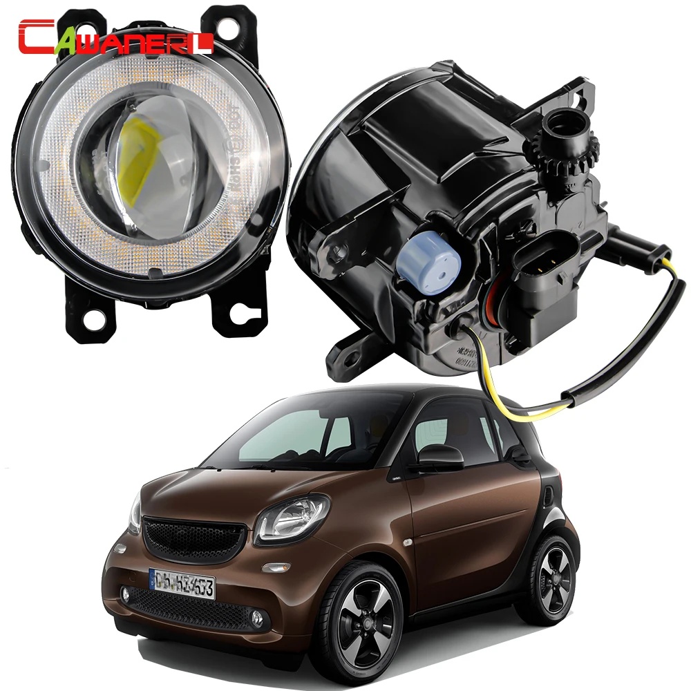 

2 Pieces Car Fog Light Angel Eye DRL For Smart Fortwo (W453) 2014 2015 2016 2017 2018 2019 30W H11 LED Fog Daytime Running Lamp