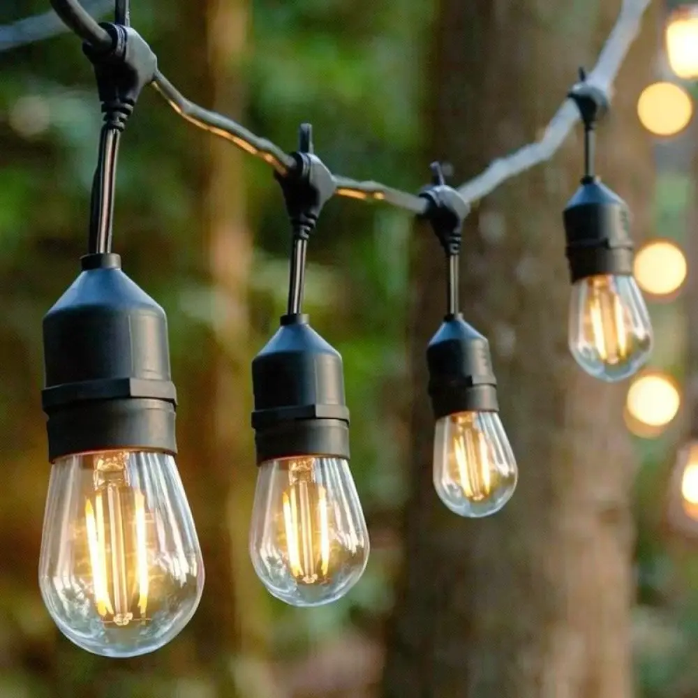 Patio Garden Outdoor Waterproof String Light Cable E26 E27 Socket For Backyard Landscape Decorative Atmosphere Lamp Cord
