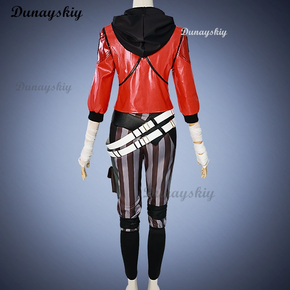 لعبة LOL Arcane Vi أزياء تنكرية Piltover Enforcer الزي Vi الزي الرسمي للنساء كرنفال الهالوين لعب الأدوار الدعائم حسب الطلب