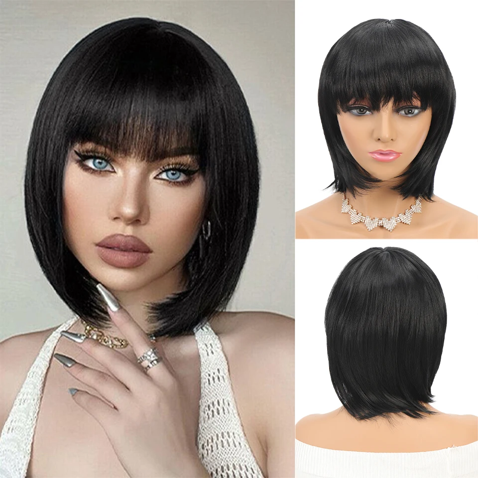 

10 inch short Bob wig fashionable natural simulation bob wig suitable for women's party wear
