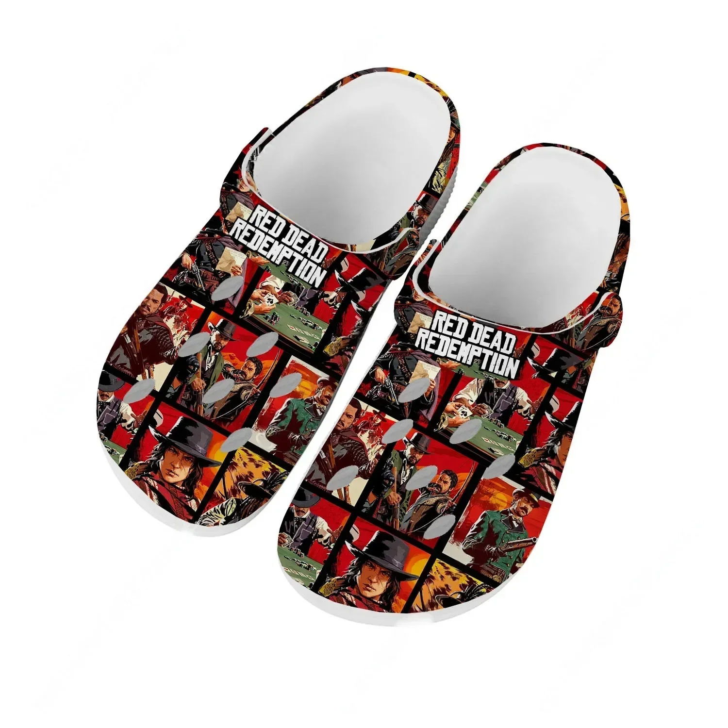 Red Dead Redemption Sandals Men Women Teenager Fashion Water Shoes Garden Breathable Comfort Beach Custom Slippers view 2