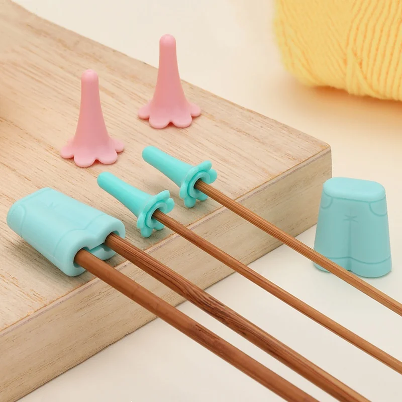 2/4Pcs Knitting Needles Point Protectors Knitting Needlework Sewing Tools DIY Craft Knitting Tools Sewing Accessories