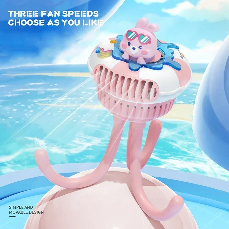 

Portable Stroller Fan 1-3H Ultra-long 3 Speed 360°Rotate USB Rechargeable Cooling Clip On for Baby Crib Travel Car Seat