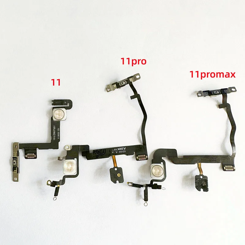 100% OEM Pulled Flash Led Light Power Volume FlashLight Flex Cable Replacement For iPhone 11 12 13 Pro Max Mini With Adhesive image 5