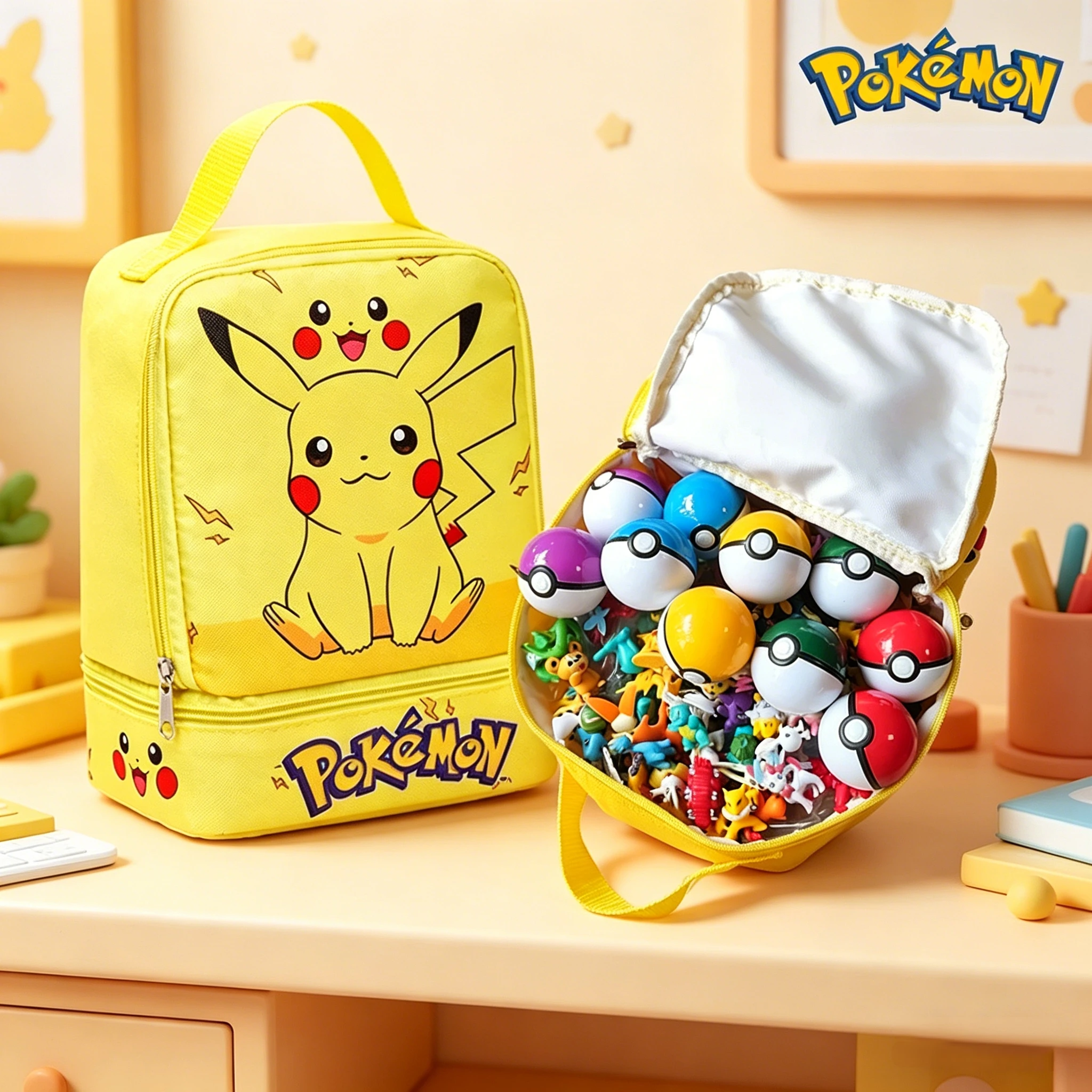 144-個ポケモンミニフィギュア収納袋付きかわいいポケボールピカチュウ-go-アクションフィギュアポケボール人形子供のおもちゃ誕生日プレゼント