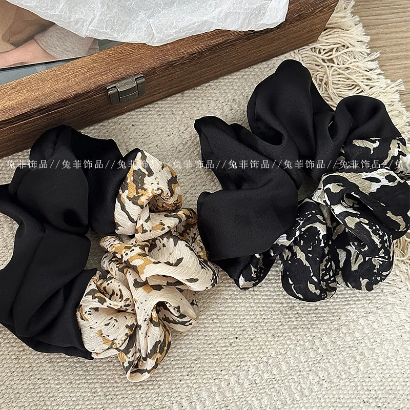 1PC Design Sense Hair Ring per donna Large Hair Scrunchie Satin Elastic Head Rope Female Simple Temperament Gum Hair Accessoires