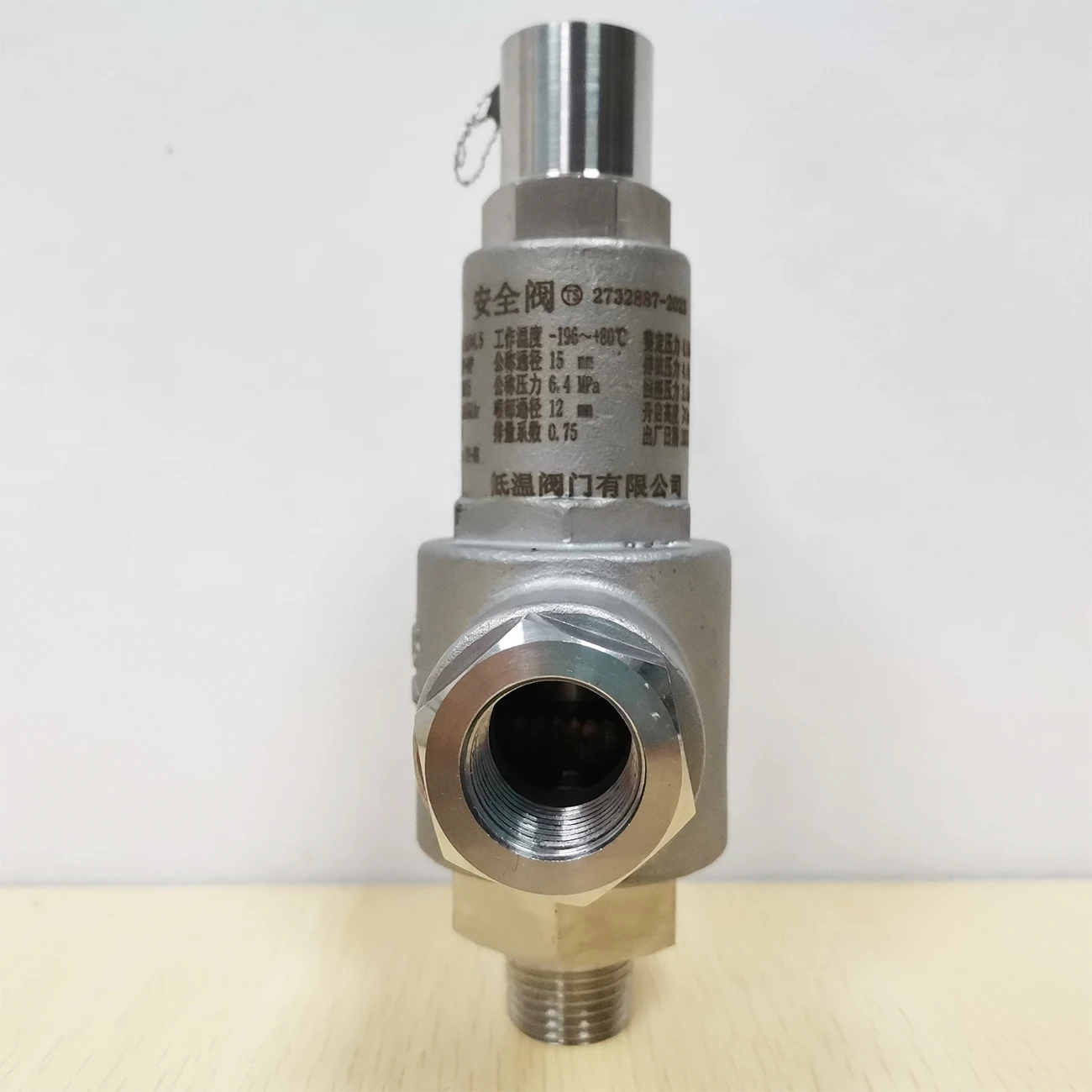 -196 Degree Stainless Steel 304 1/2inch 5Mpa NPT Cryogenic Relief Valve Spring Loaded Safety Valve for LOX