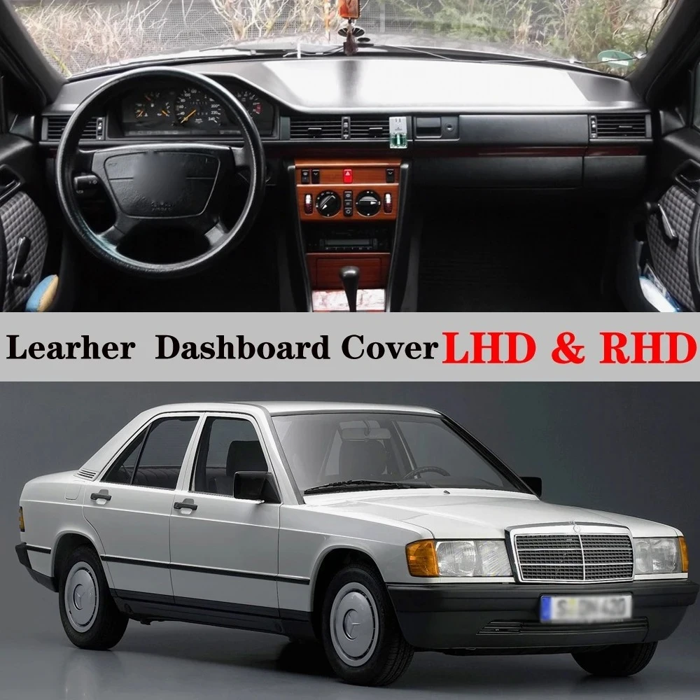 

Dashboard Dash Mat Cover Leather Pad Sunshade Protection Nonslip Accessories for Mercedes-Benz E-Class W124 S124 V124 1986 -1996