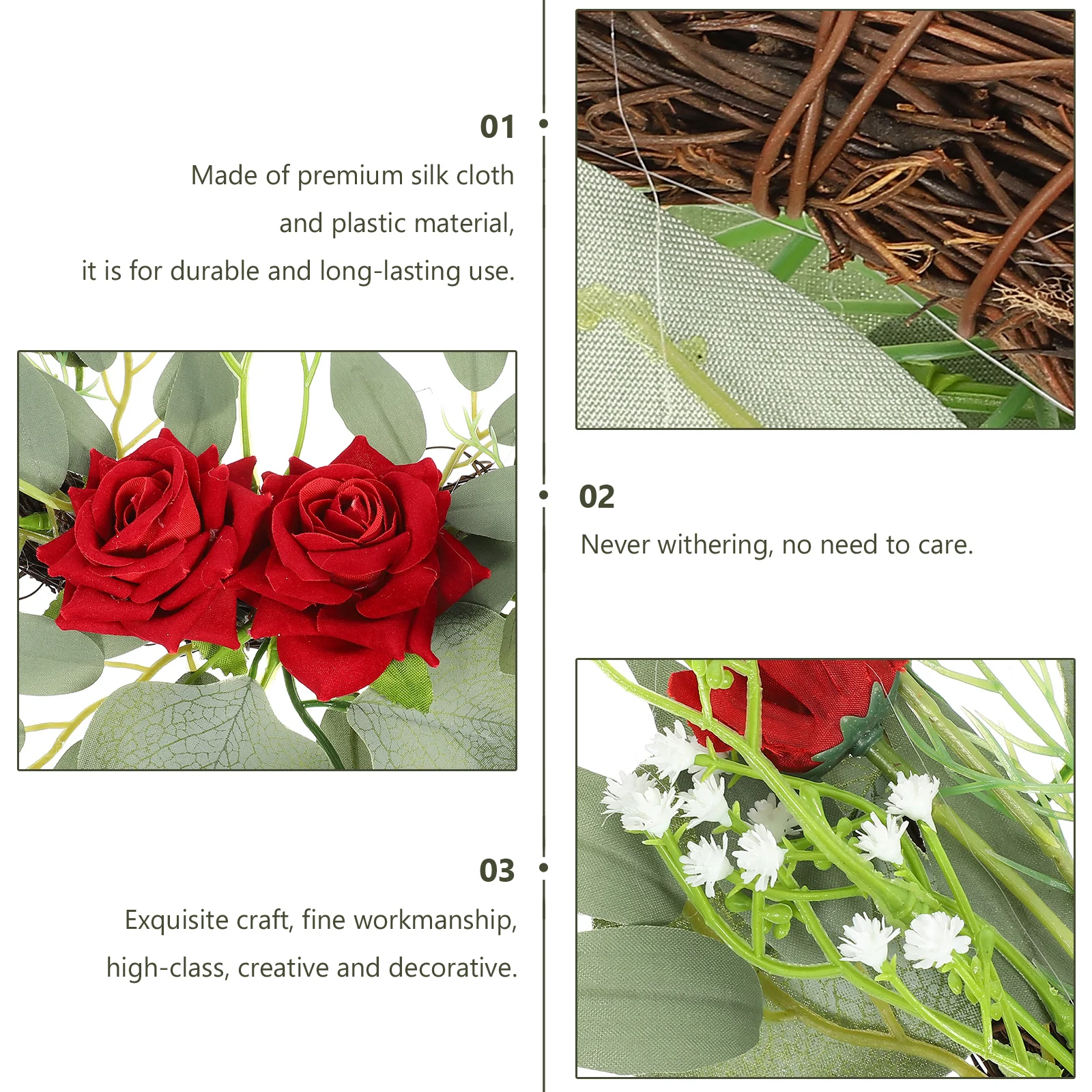 

2pcs Premium Silk Artificial Rose Decoration Wedding Arch Ornament Fake Flower Diy Home Party Decor Romantic Scene