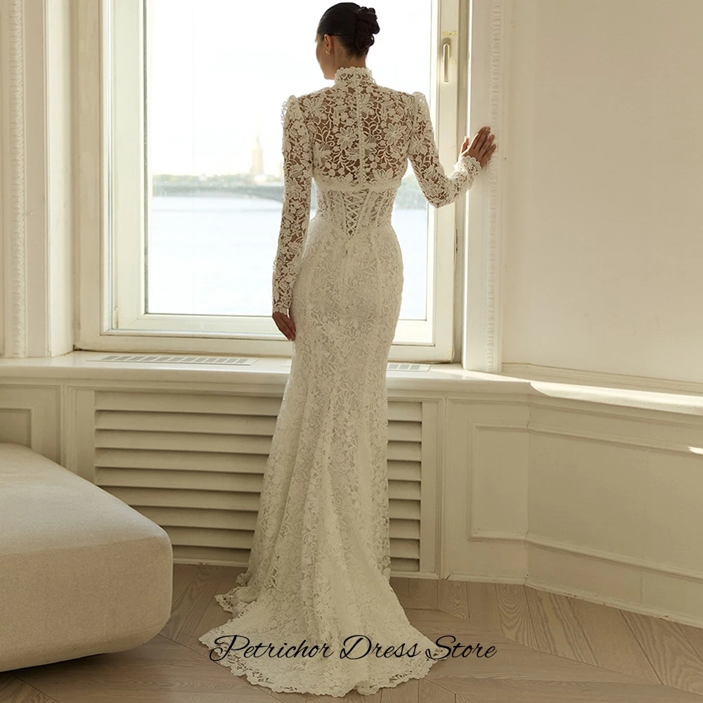 Classic Strapless Sleeveless Vestido De Novia Temperament Mermaid Lace Wedding Dress Customized Appliques Bridal Gown with Shawl